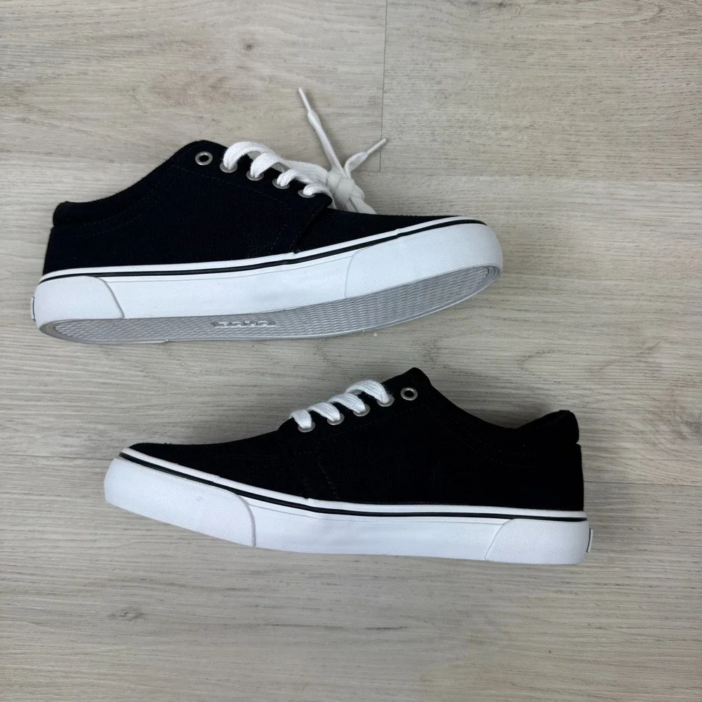Polo Ralph Lauren Faxson Sneaker Boys 5 Black Red Canvas Pony